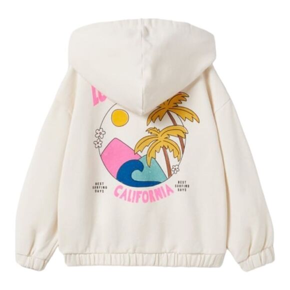ZARA Kids | Ecru | CALIFORNIA LONG COAST PRINT JACKET - Picture 3 of 6